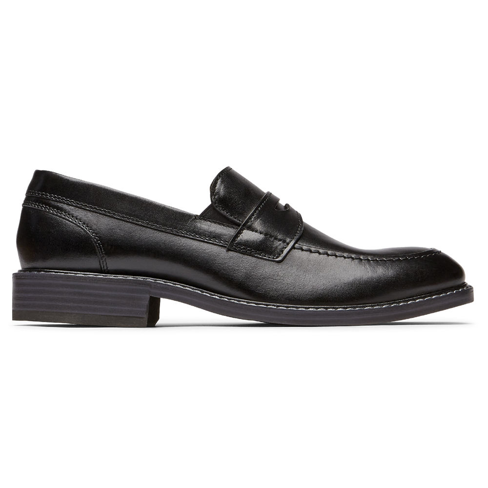 Rockport Loafers For Mens Black - Kenton Penny - BI5694301